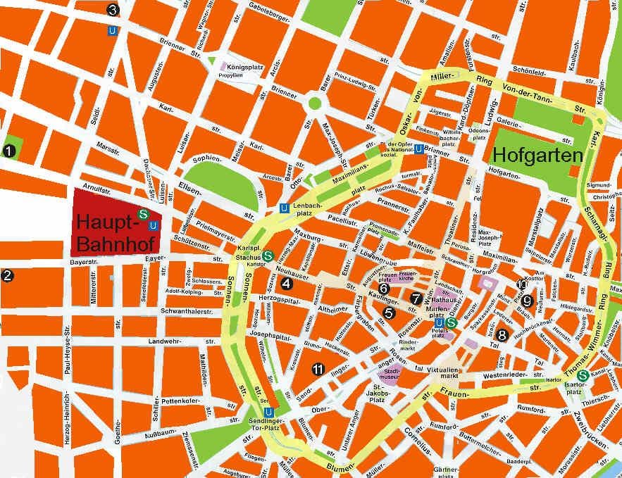 Mapa de múnic cervexa salas