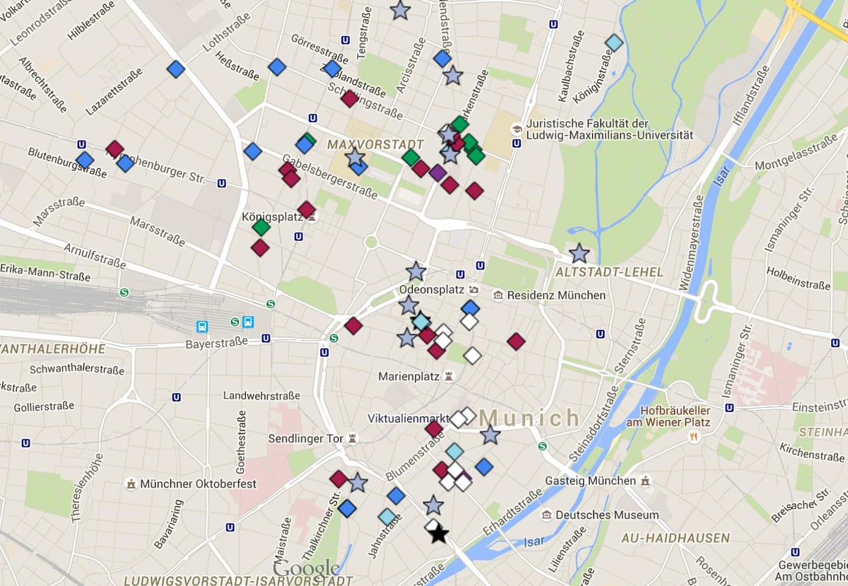 Mapa de múnic altstadt