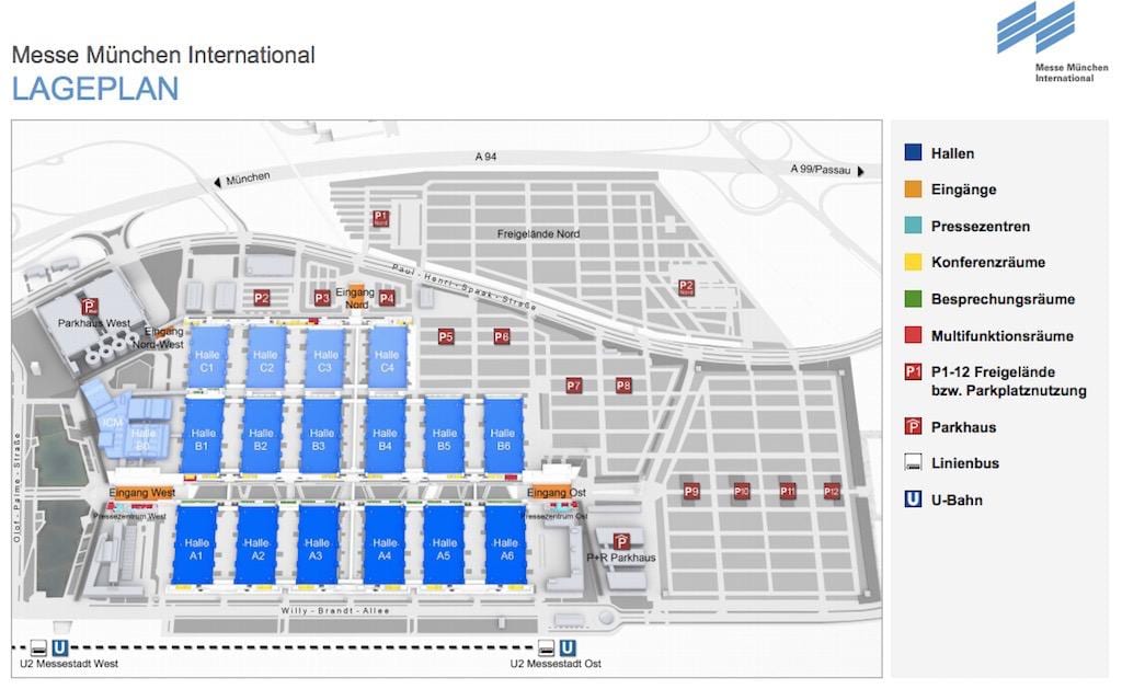 messe münchen mapa