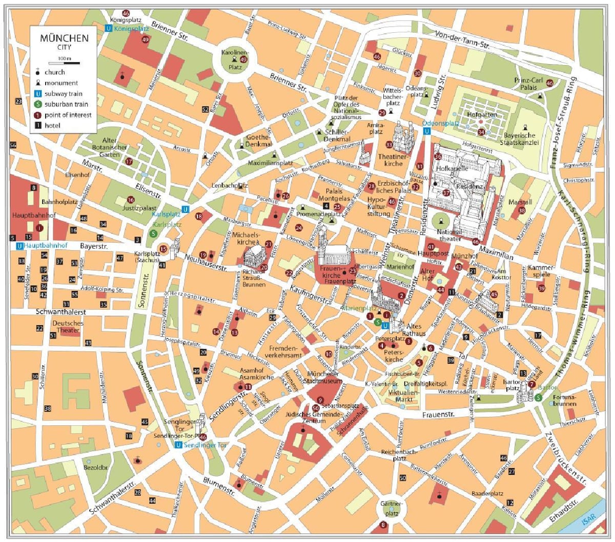 múnic camiñando mapa
