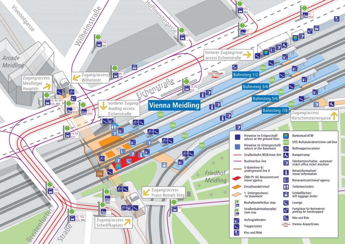 múnic estación de tren plataforma mapa