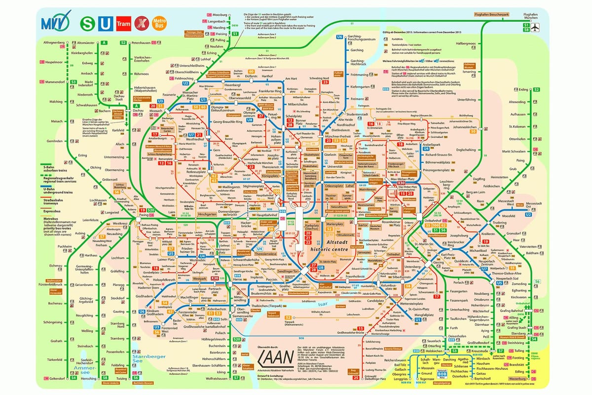 múnic transporte público mapa