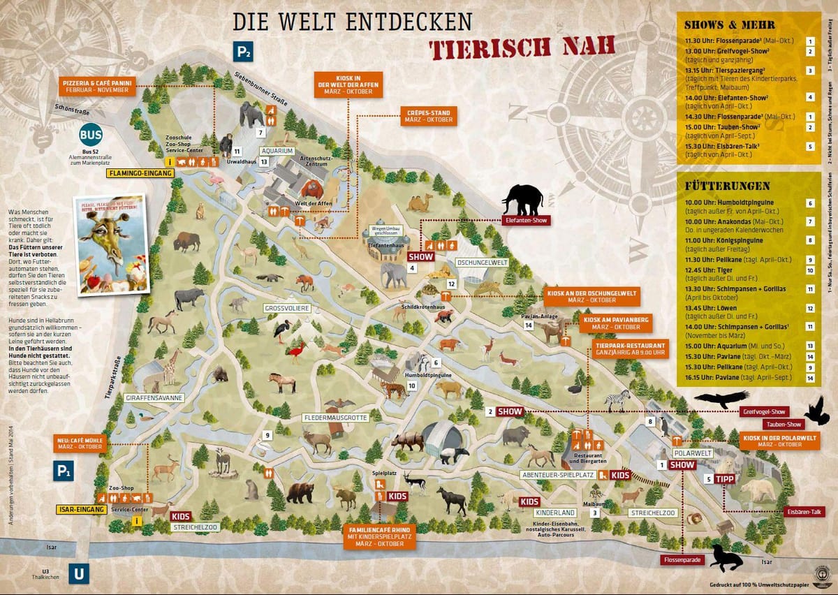 Mapa de múnic zoo