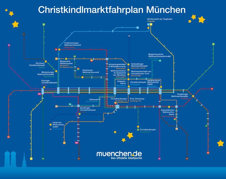 Mapa de múnic mercados de nadal