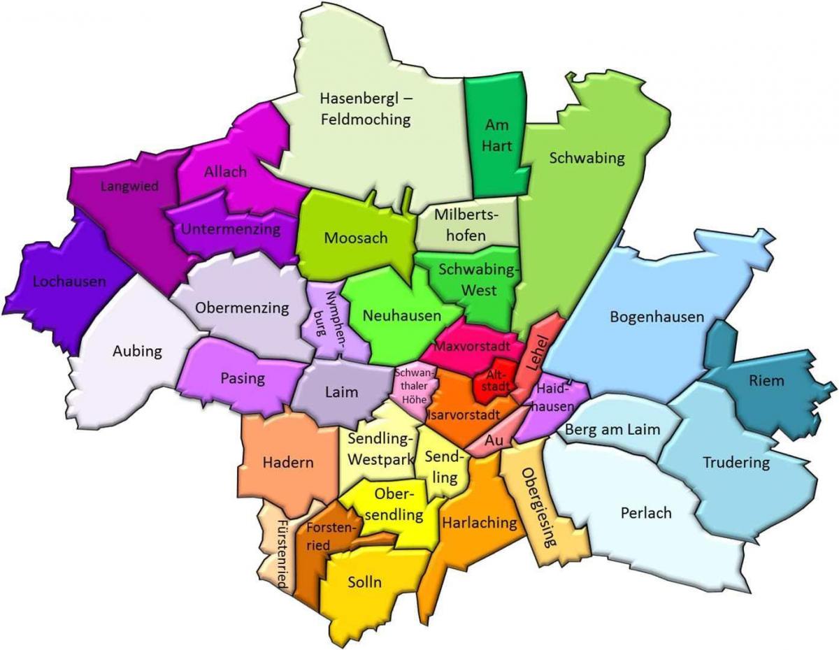 múnic distritos mapa