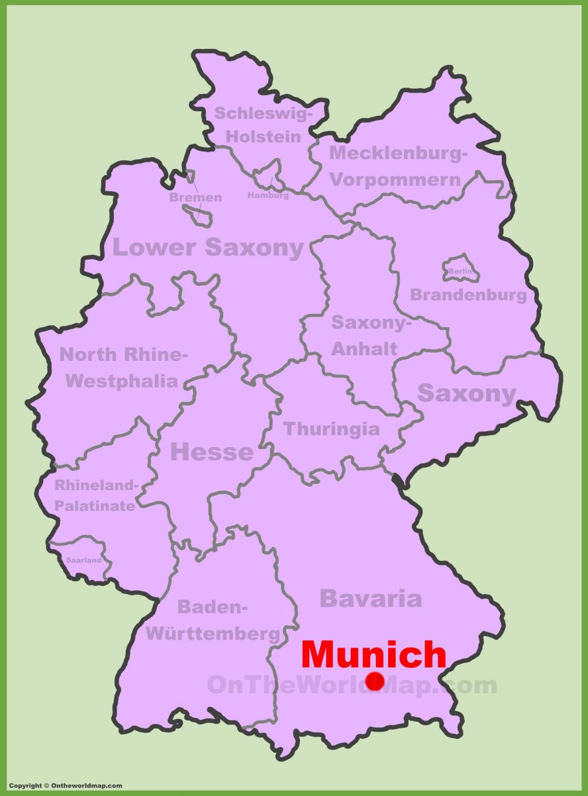 Mapa de múnic localización