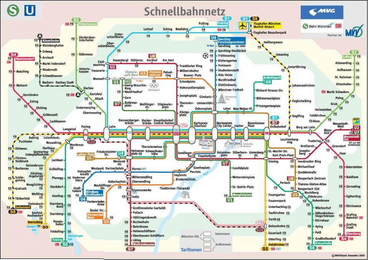 mapa metro münchen