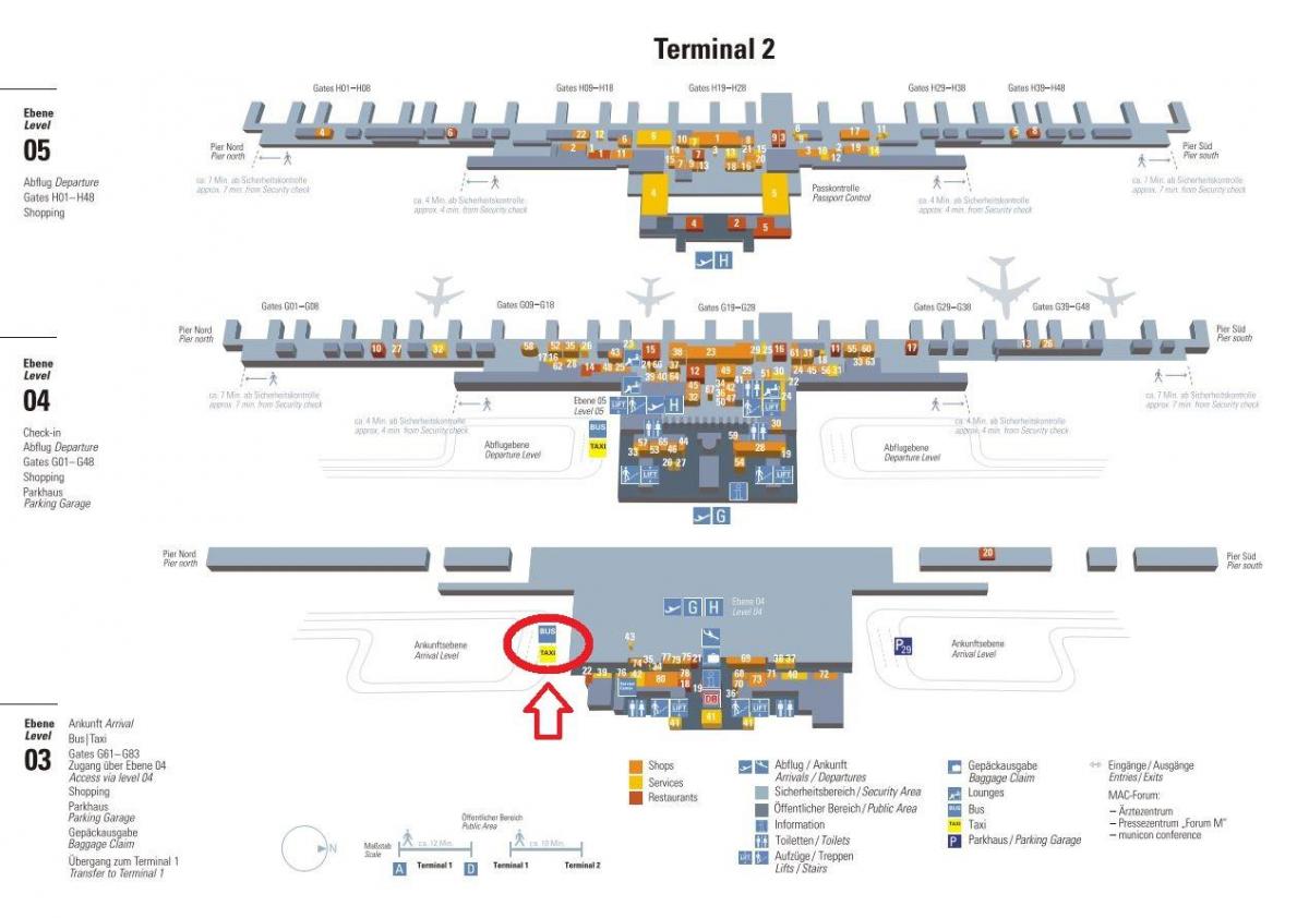 Mapa de múnic terminal 2 