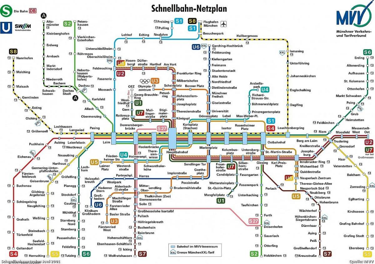 münchen transporte mapa