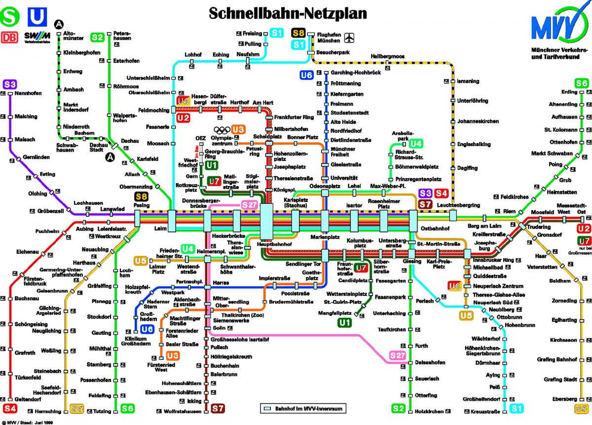 Mapa de münchen metro