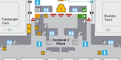Mapa de múnic aeroporto chegadas