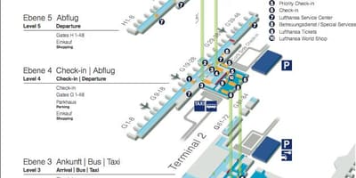 Mapa de múnic aeroporto lufthansa