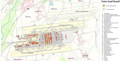 Múnic terminal de aeroporto mapa