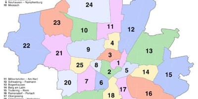 Múnic área mapa