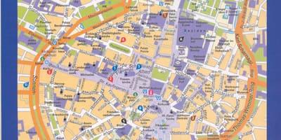 Mapa do centro de múnic