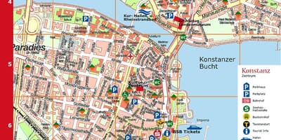 Mapa turístico de múnic, alemaña