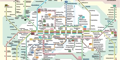 Múnic estación de ferrocarril mapa