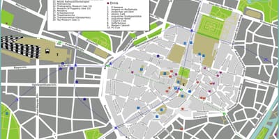 Mapa turístico de múnic atraccións