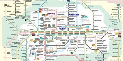 Muenchen s bahn mapa