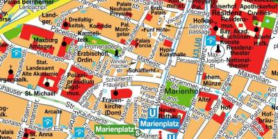 Rúa mapa de múnic centro da cidade
