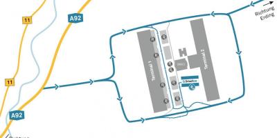 Múnic aeroporto de coche de aluguer mapa